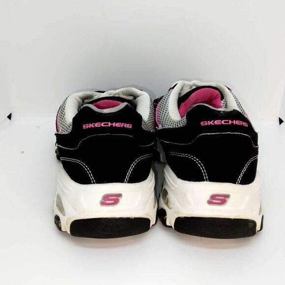 Skechers D'Lites Women's Pre-owned Black/Pink/Silver Running Sneakers - sz. 9 - Picture 4 of 6
